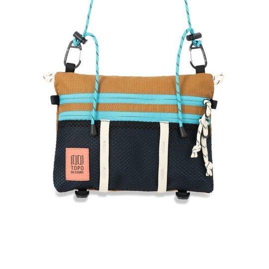 Topo Designs MOUNTAIN ACCESSORY SHOULDER BAG KHAKI/POND BLUE