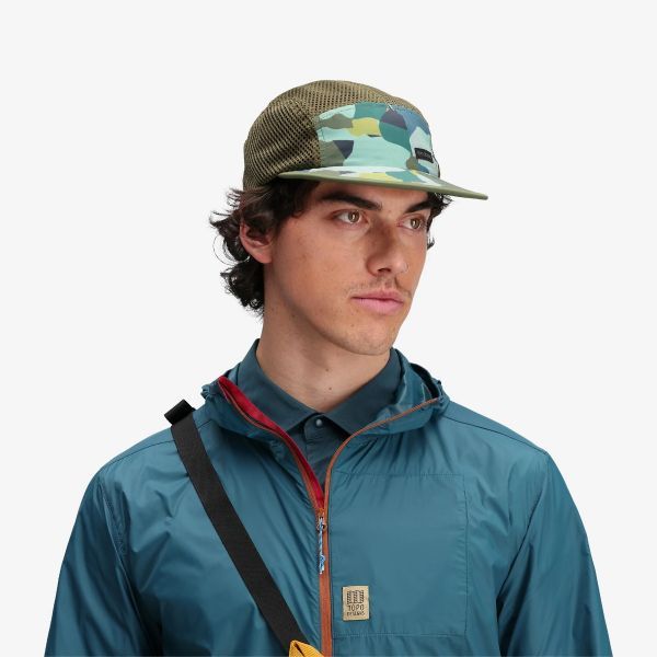 Topo Designs GLOBAL HAT PRINTED GREEN CAMO